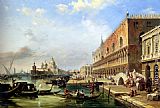 Famous Grand Paintings - The Bacino, Venice, Looking Towards The Grand Canal, With The Dogana, The Salute, The Piazetta And The Doges Palace